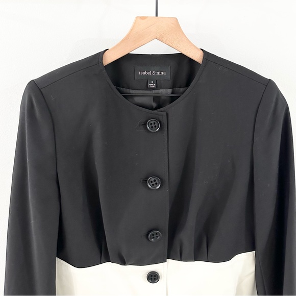 NWT Isabel & Nina Jacket Black & White Size 8 - Picture 2 of 6
